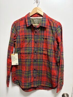 NWT REI Co-op Wallace Lake Flannel in Birch Plaid Red Currant Women’s Medium